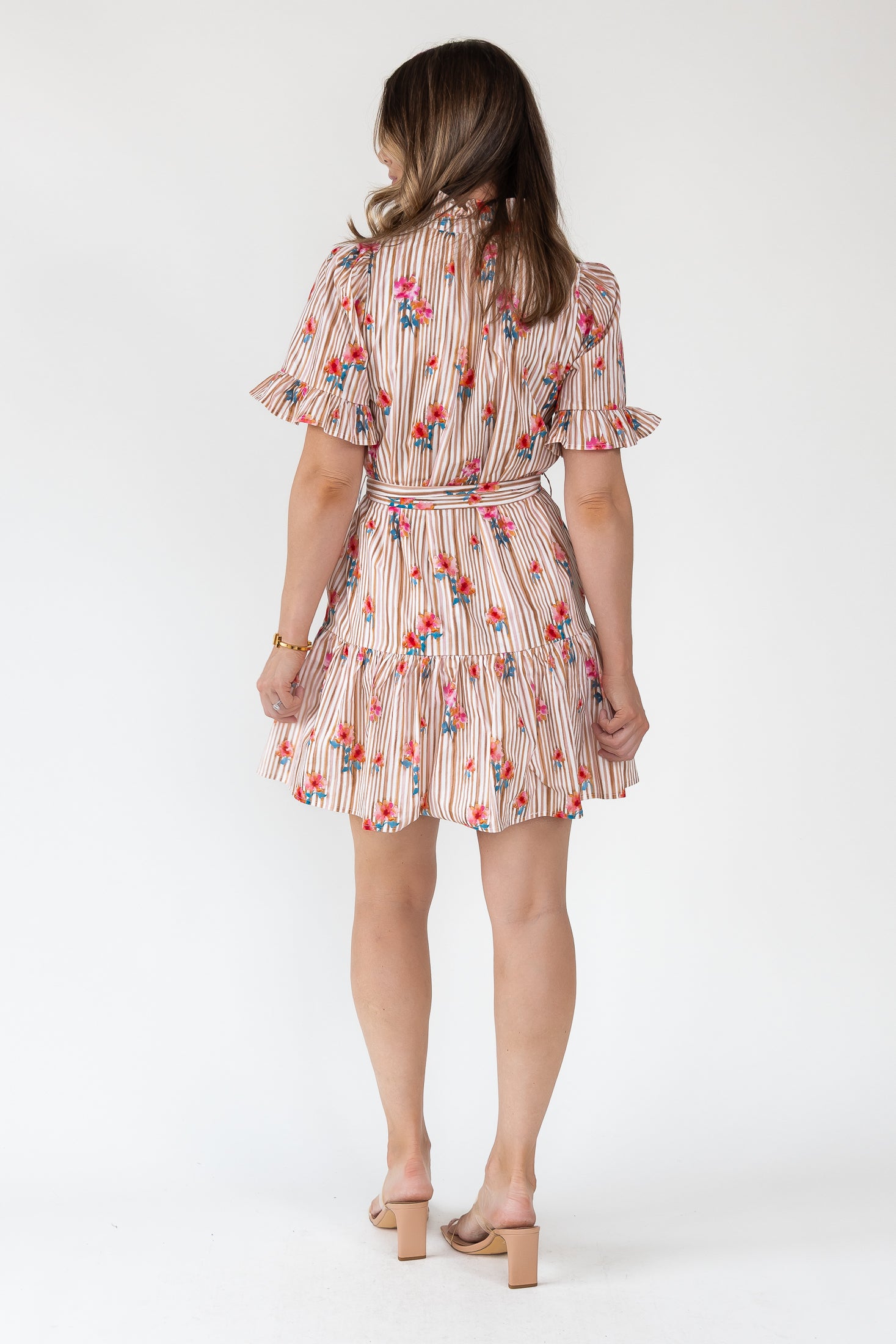 Savannah Stripe & Bloom Mini Dress