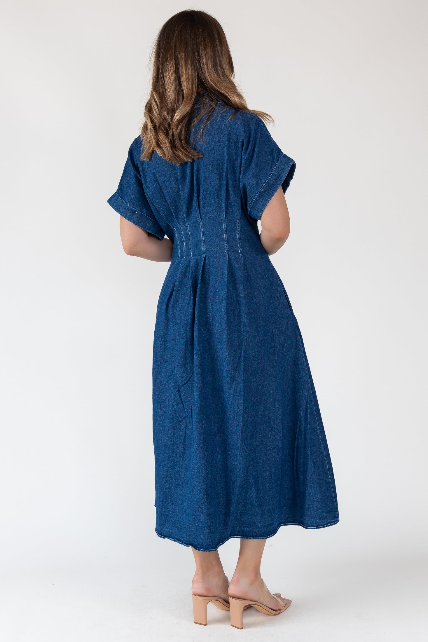 Emery Denim Stitch Maxi Dress