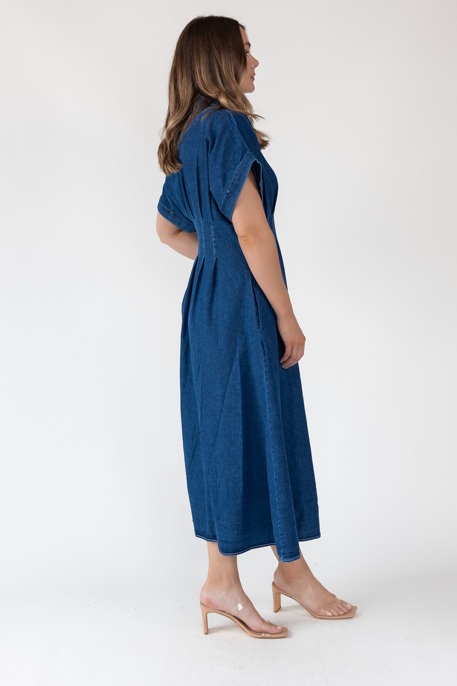 Emery Denim Stitch Maxi Dress