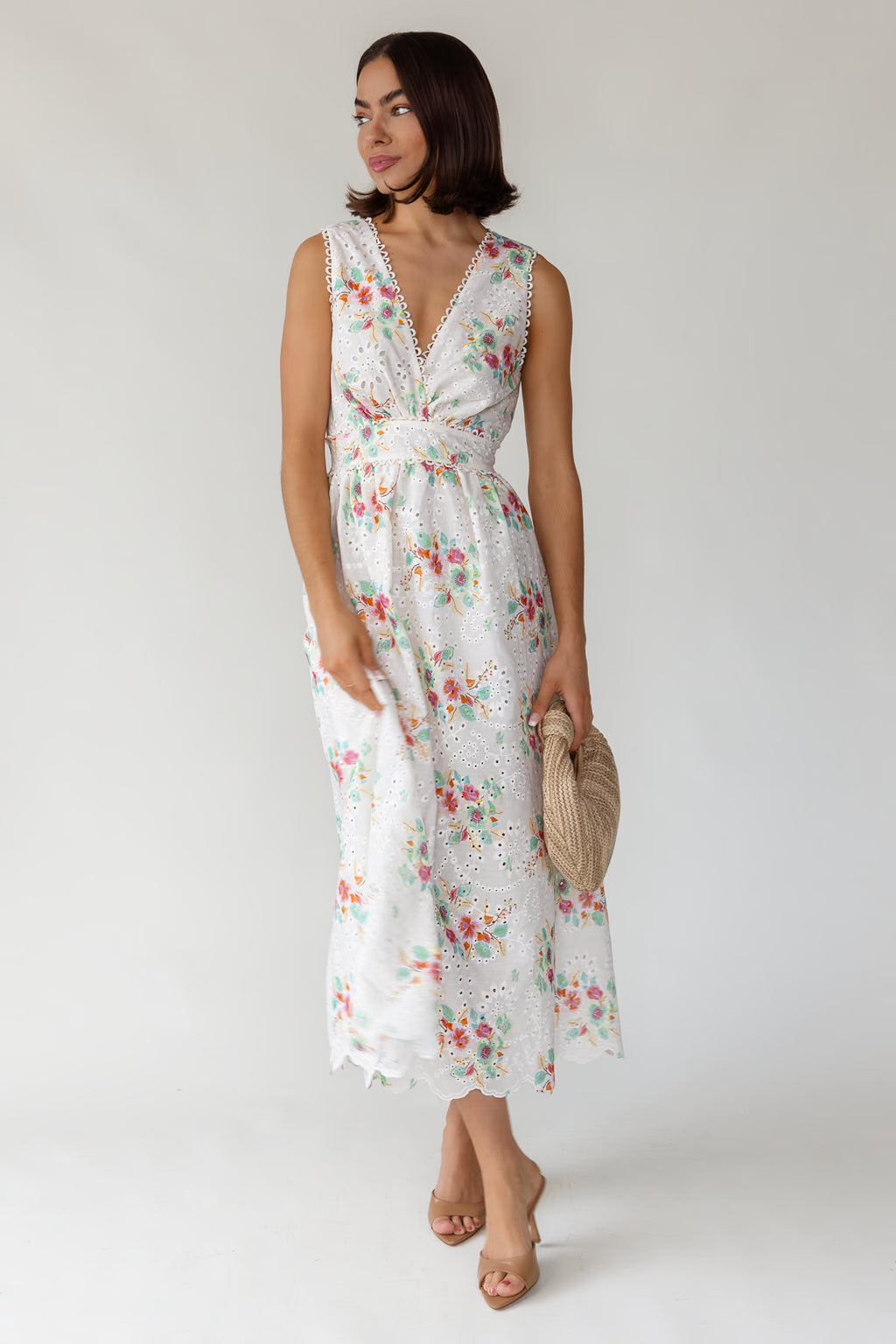 Everly Floral Eyelet Maxi Dress | JO+CO Everly Floral Eyelet Maxi Dress | JO+CO
