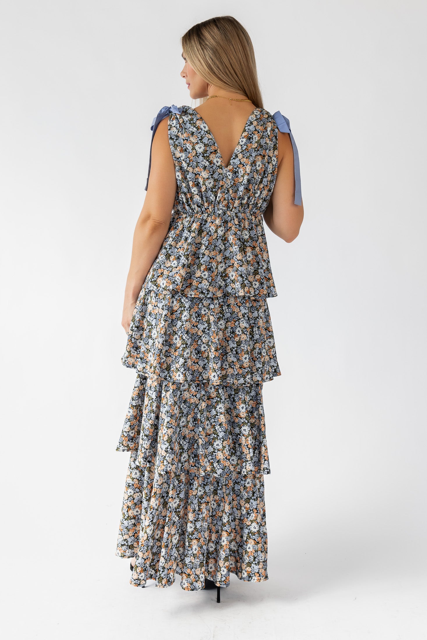 Shaina Black Floral Maxi Dress - Final Sale