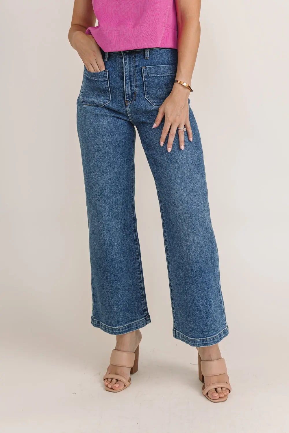 Stella Medium Denim Patch Pocket Jeans 140 DENIM