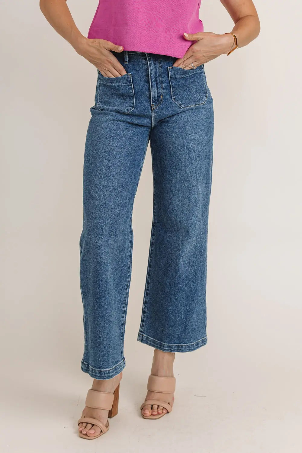 Stella Medium Denim Patch Pocket Jeans 140 DENIM