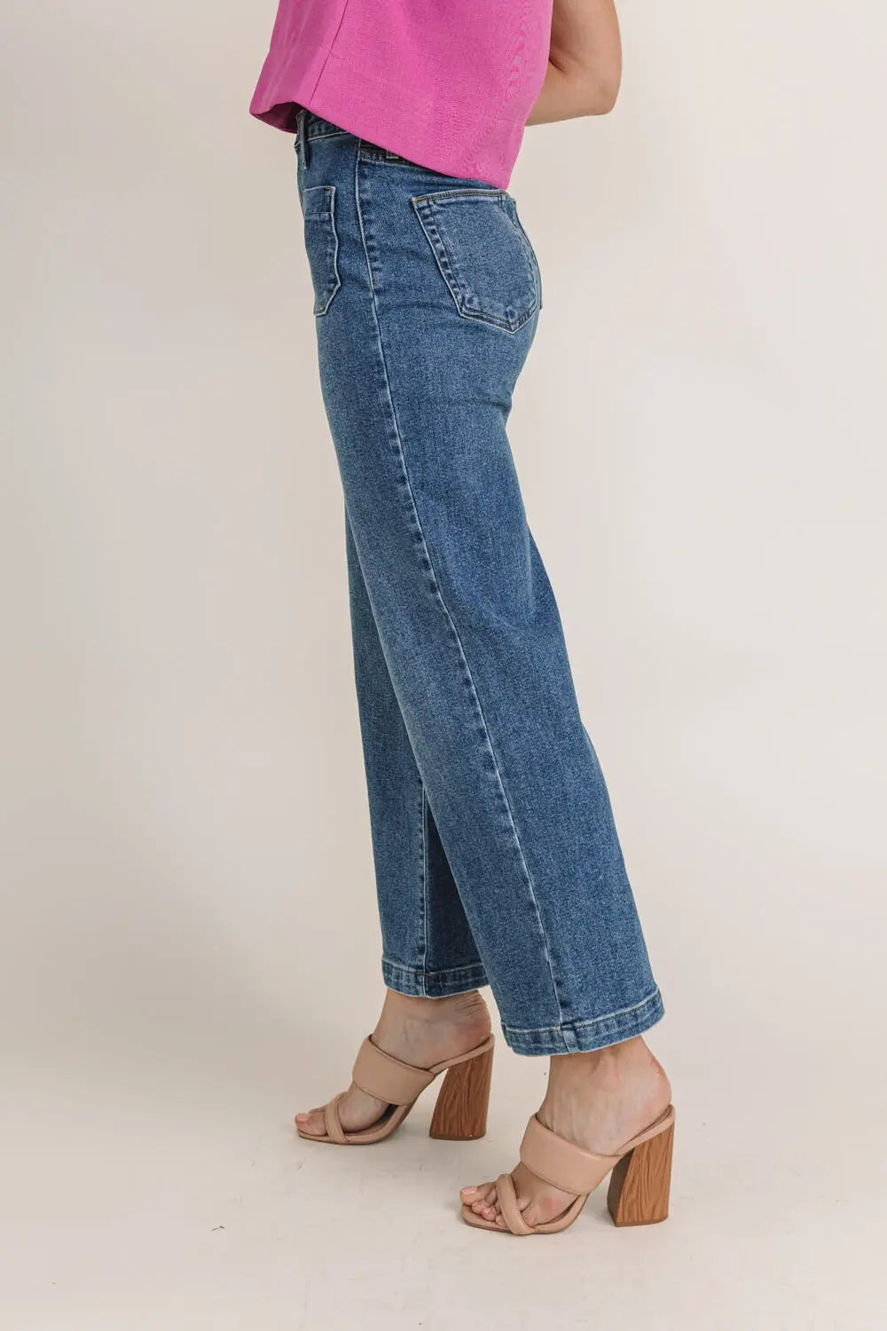 Stella Medium Denim Patch Pocket Jeans 140 DENIM