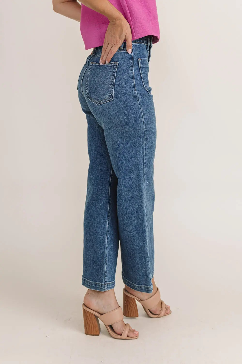 Stella Medium Denim Patch Pocket Jeans 140 DENIM