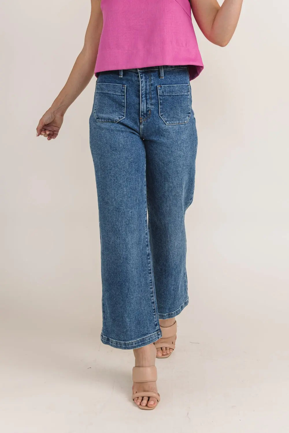 Stella Medium Denim Patch Pocket Jeans 140 DENIM
