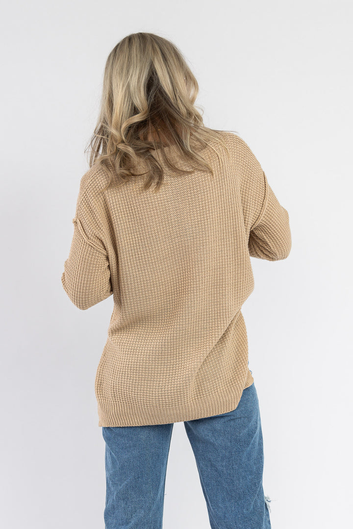 Sweater Weather Waffle Knit Top - Final Sale