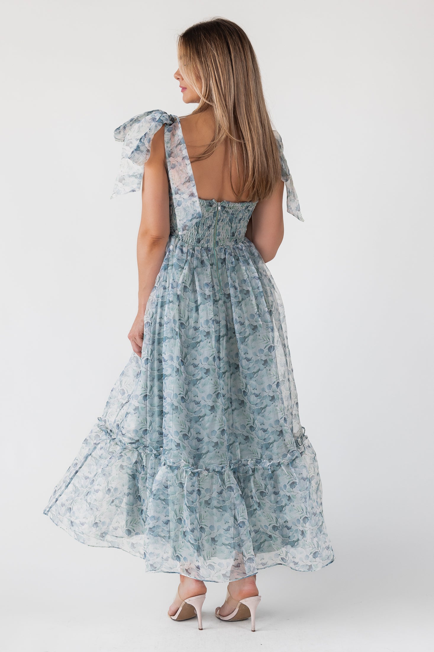 Sweet Serenade Green Floral Corset Dress - Final Sale
