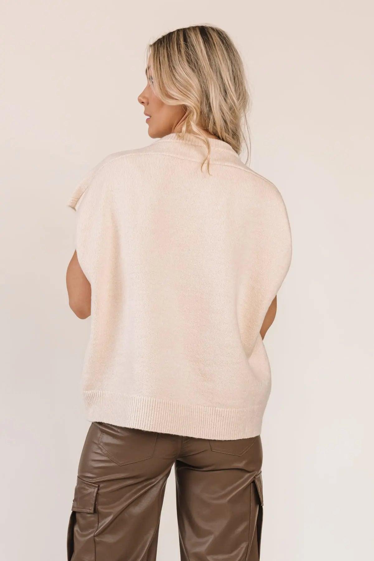 Warm Embrace Cream Oversized Sweater JO+CO