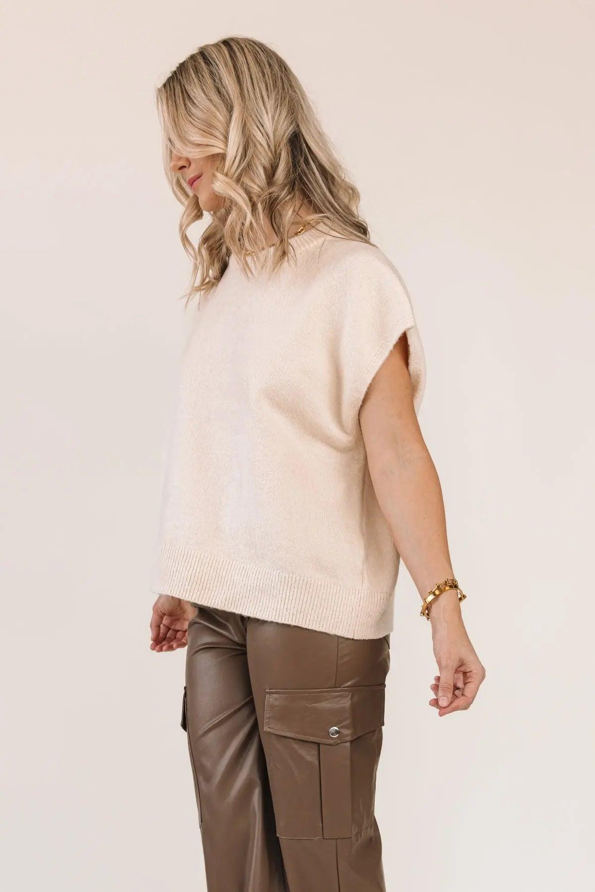 Warm Embrace Cream Oversized Sweater JO+CO