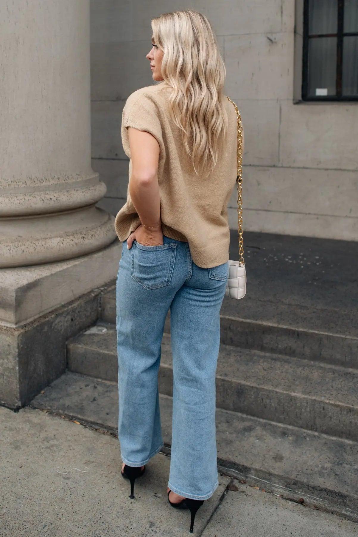 Warm Embrace Taupe Oversized Sweater JO+CO