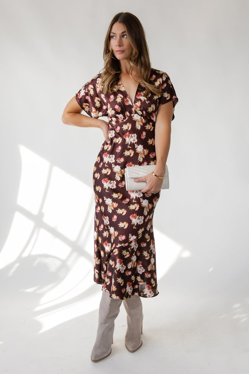 astr flutter sleeve midi dress ASTR the Label Talyha Dress