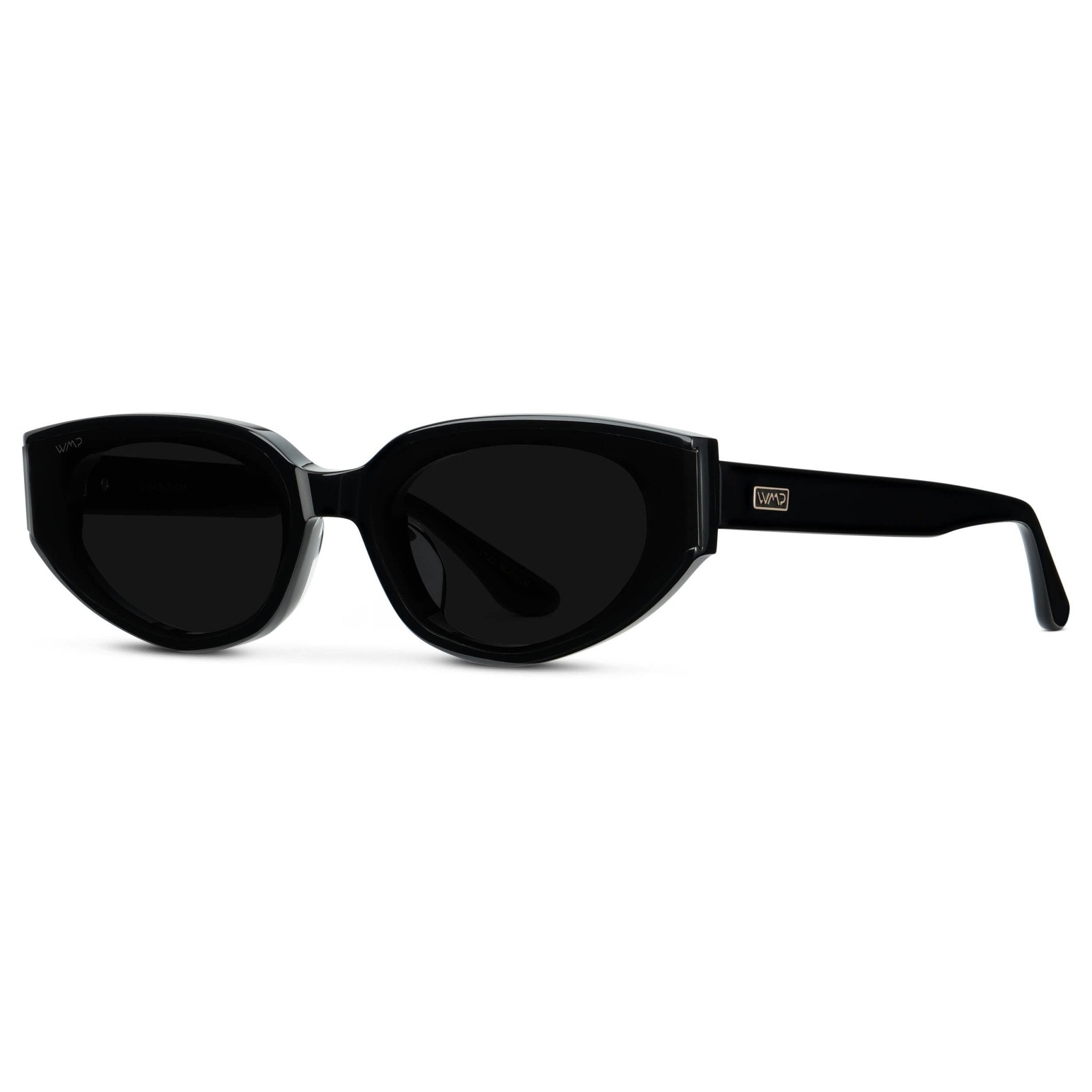 Astra Sunglasses: Black/Triple Black Lens - JO+CO