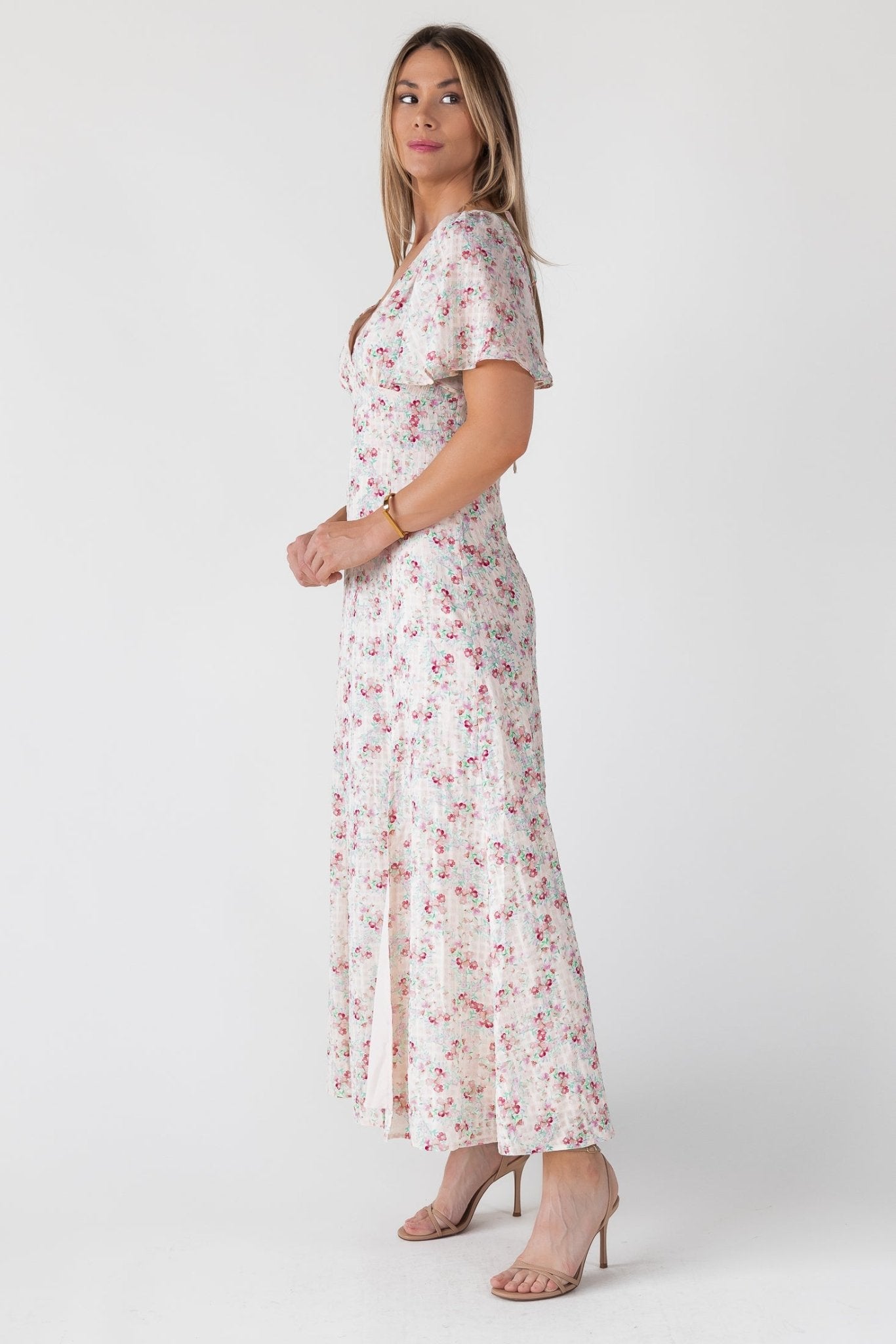 Birdie Blush Floral Maxi Dress - JO+CO