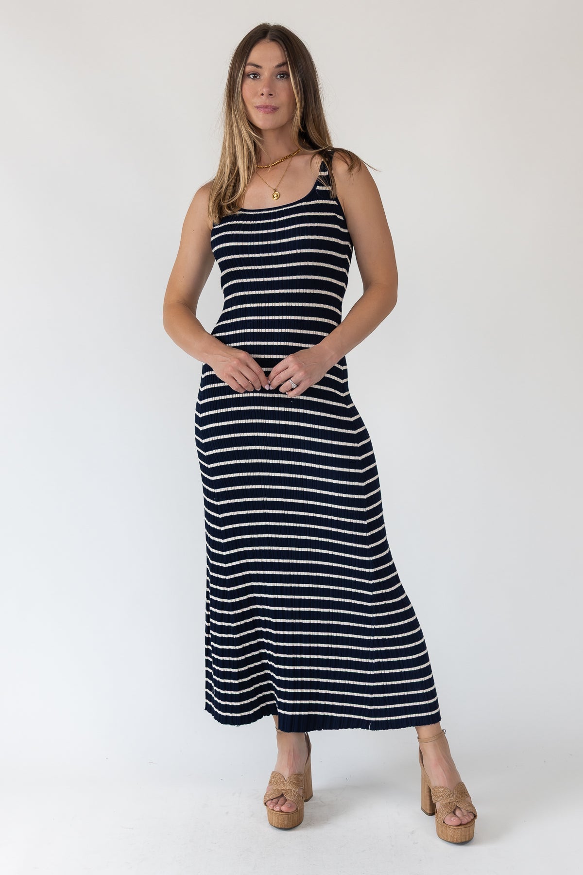 Boardwalk Navy Knit Maxi Dress - Final Sale - JO+CO