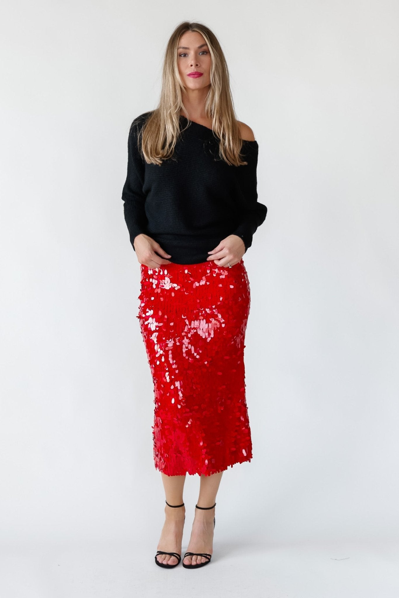 Brandie Black Rib Knit Sweater - Final Sale - JO+CO