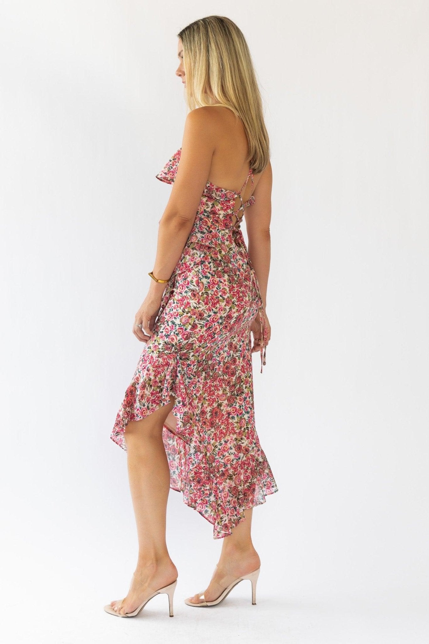Camari Pink Floral Midi Dress - Final Sale - JO+CO