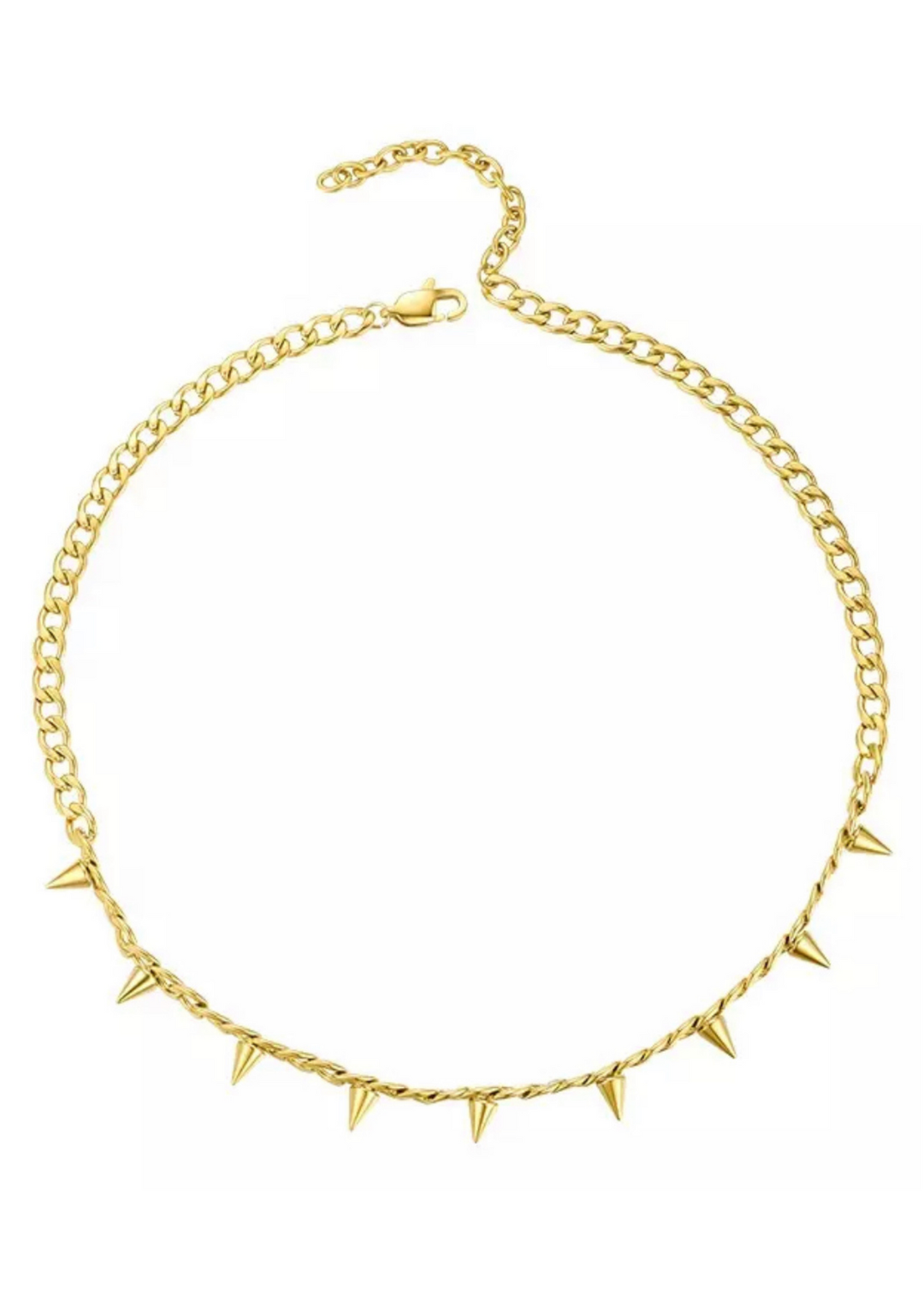 Spike x Curb Chain Necklace
