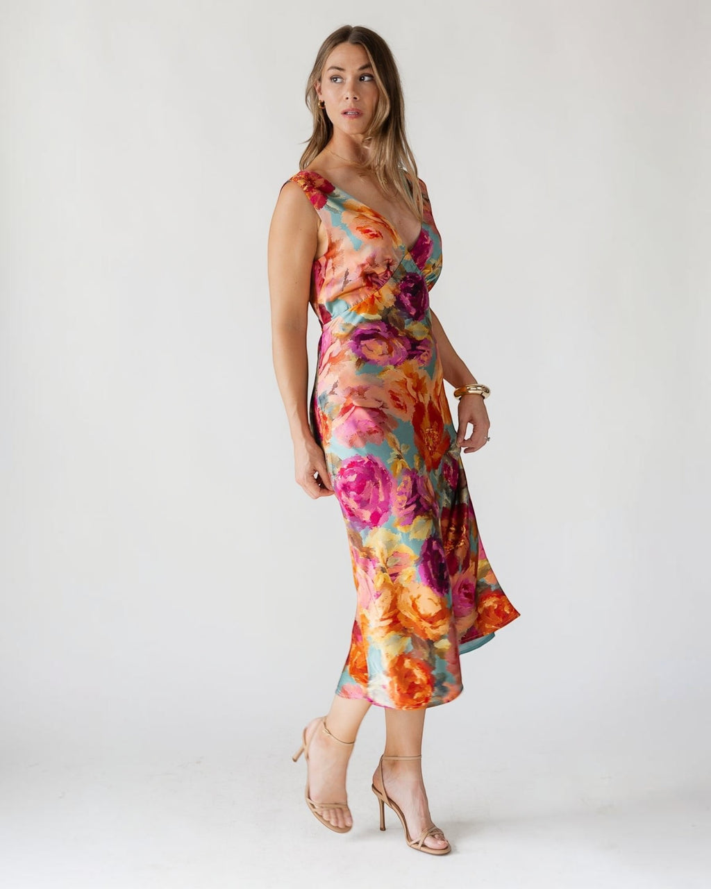 Elara Midi Dress – Parisian Floral