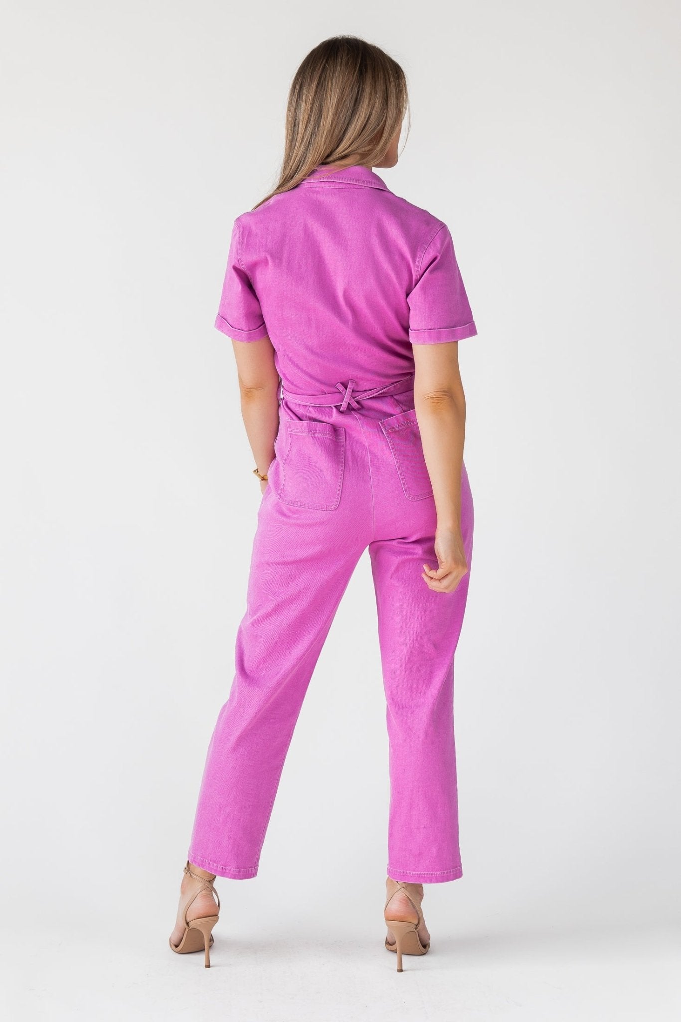 Kendall Pink Washed Jumpsuit - Final Sale - JO+CO