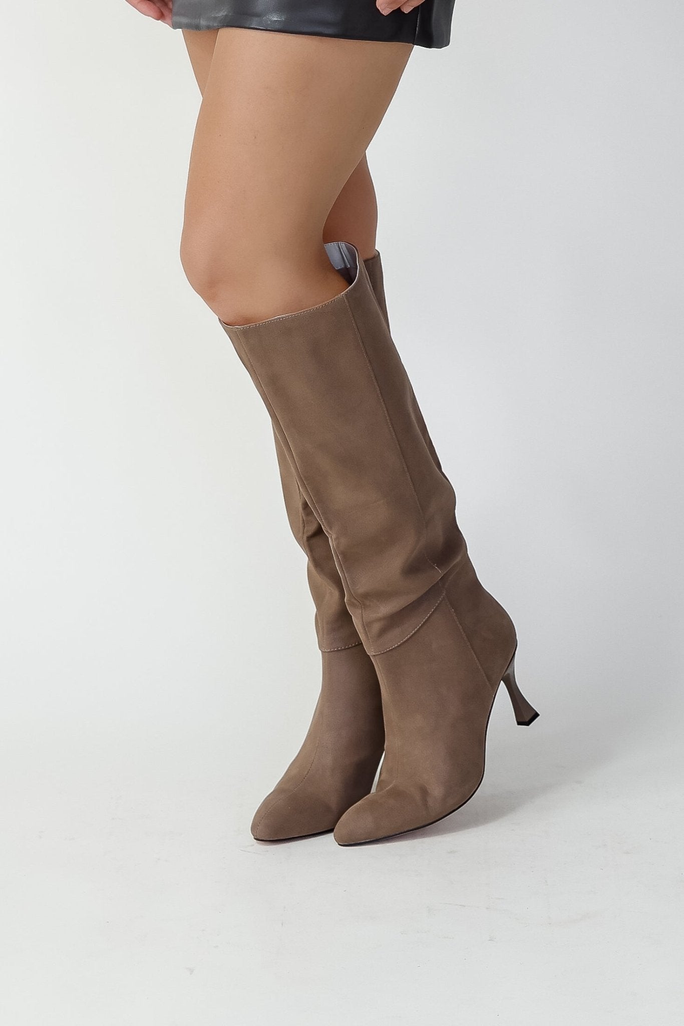 Lexington Taupe Knee High Boot - Final Sale - JO+CO