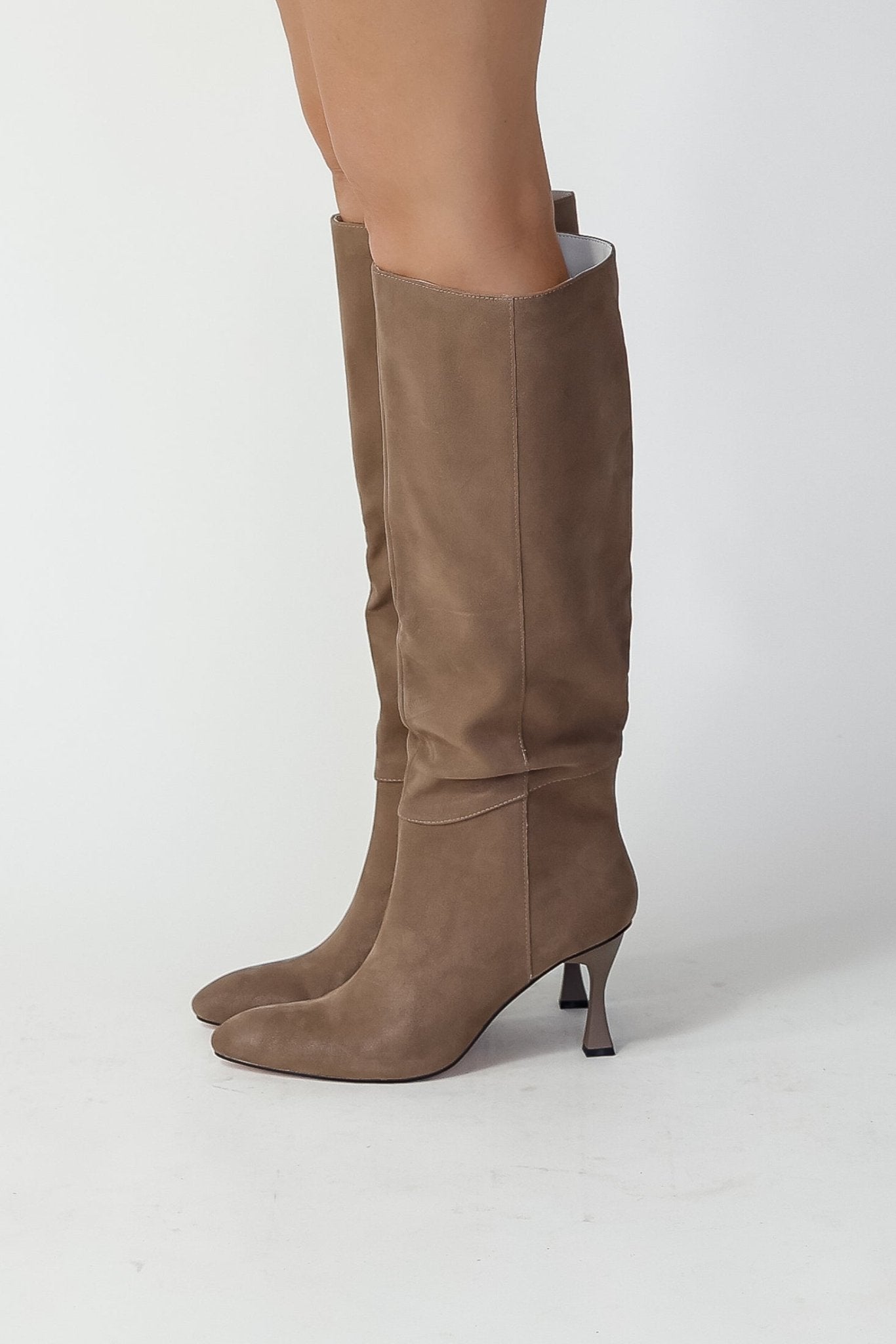 Lexington Taupe Knee High Boot - Final Sale - JO+CO