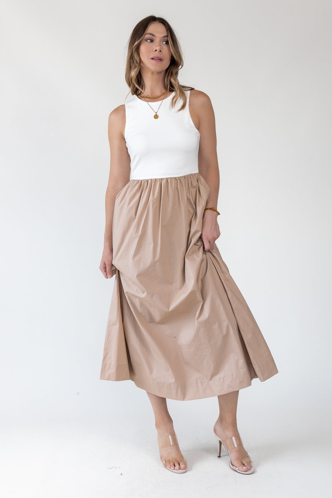 Parker Two - Tone Midi Dress - Final Sale - JO+CO