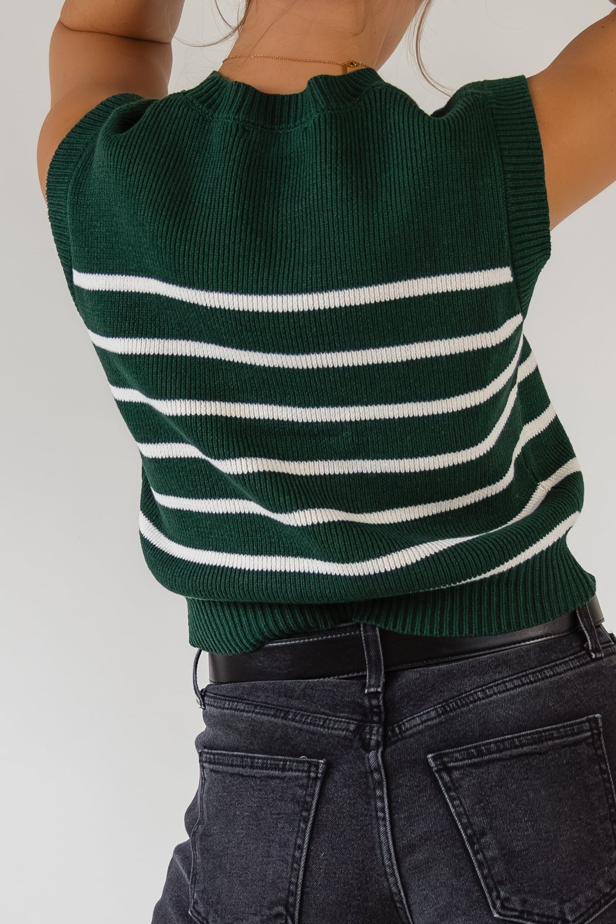 Reese Green Stripe Sweater - JO+CO