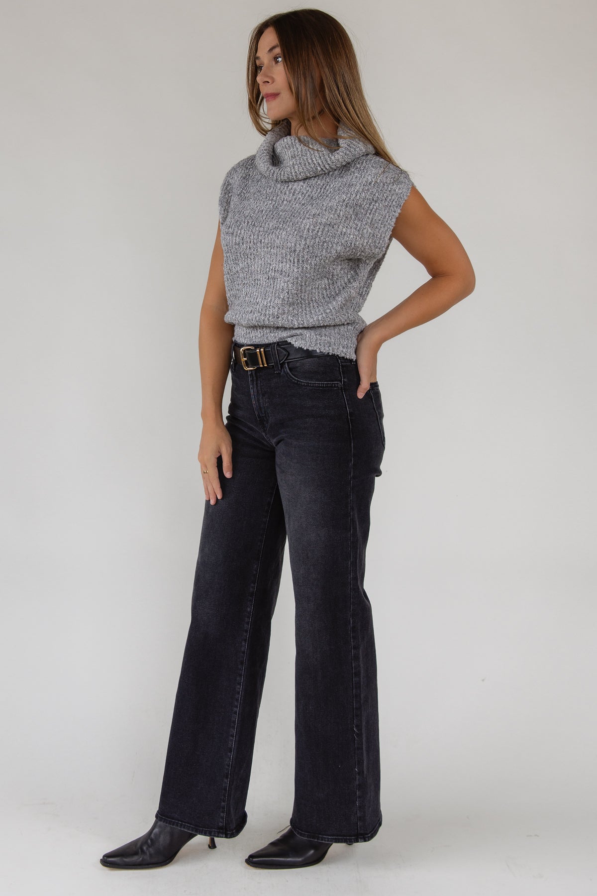 Remi Grey Cowl Sweater - JO+CO