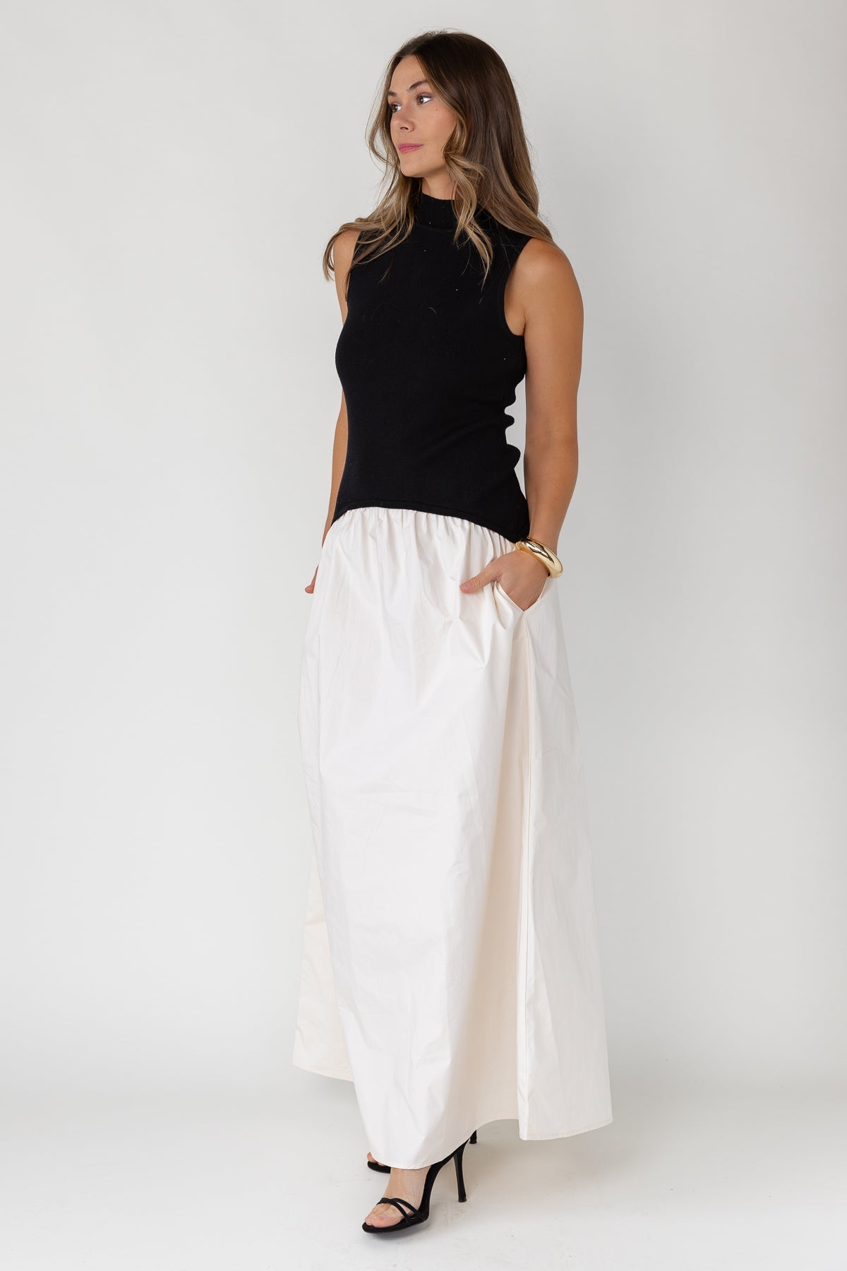 Renley Maxi Dress - Black/Natural - JO+CO