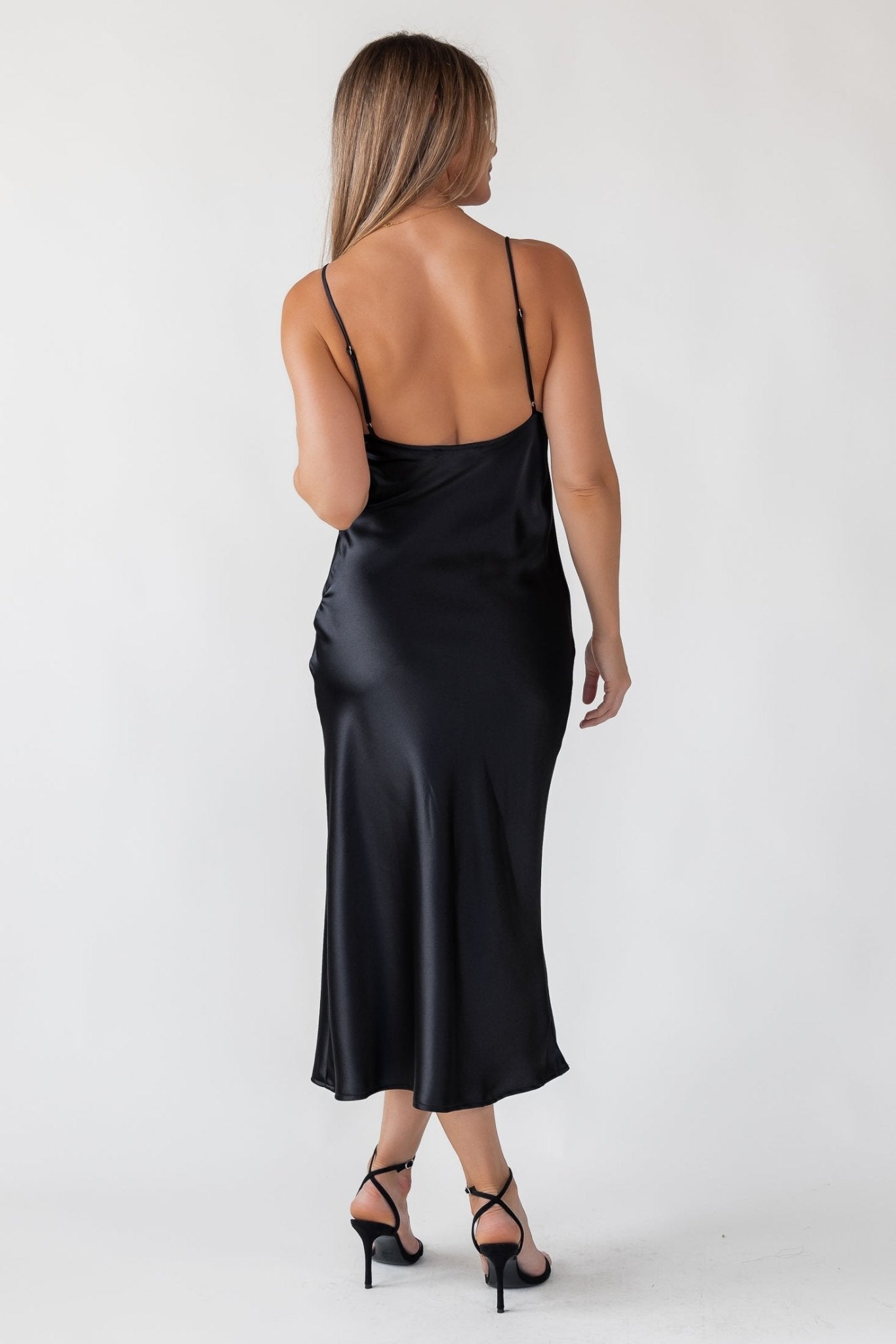 Romie Black Bow Cutout Midi Dress - Final Sale - JO+CO