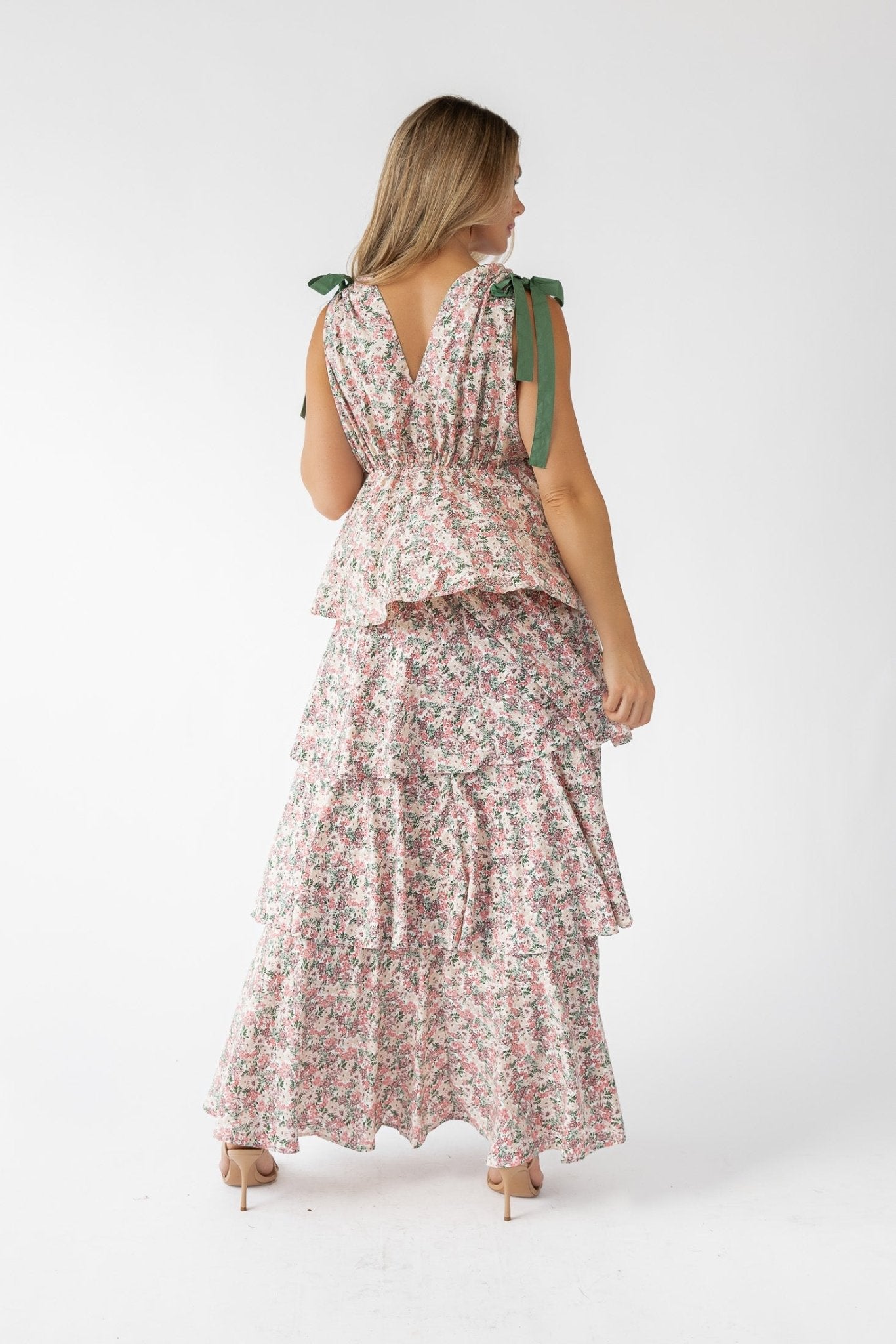 Shaina Slate Floral Maxi Dress - Final Sale - JO+CO