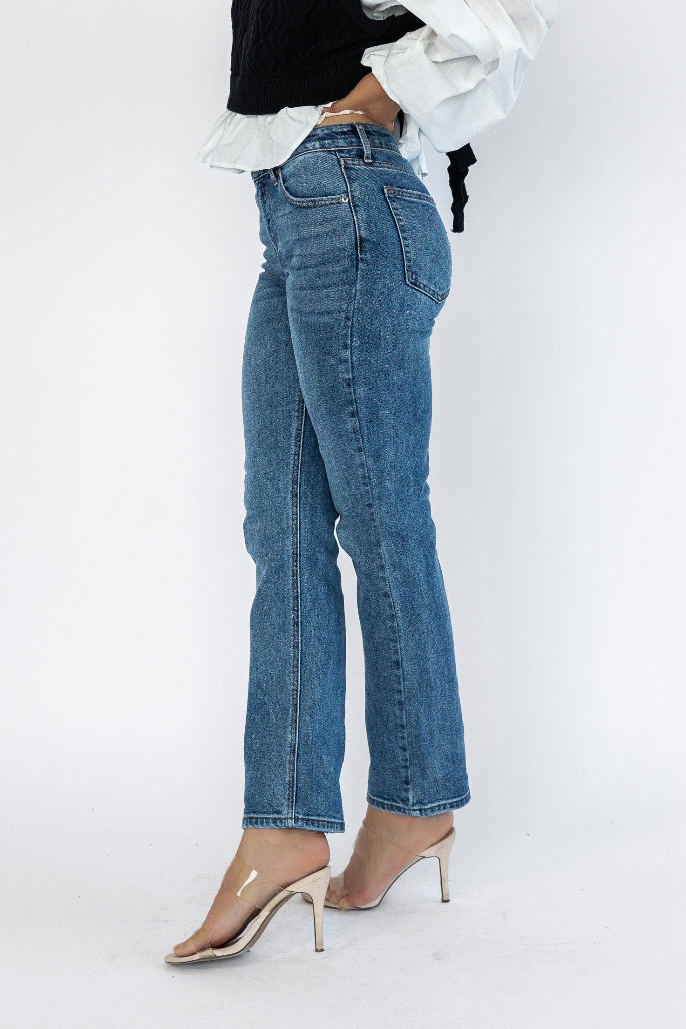 Vanessa Medium Wash Straight Denim - Final Sale - JO+CO