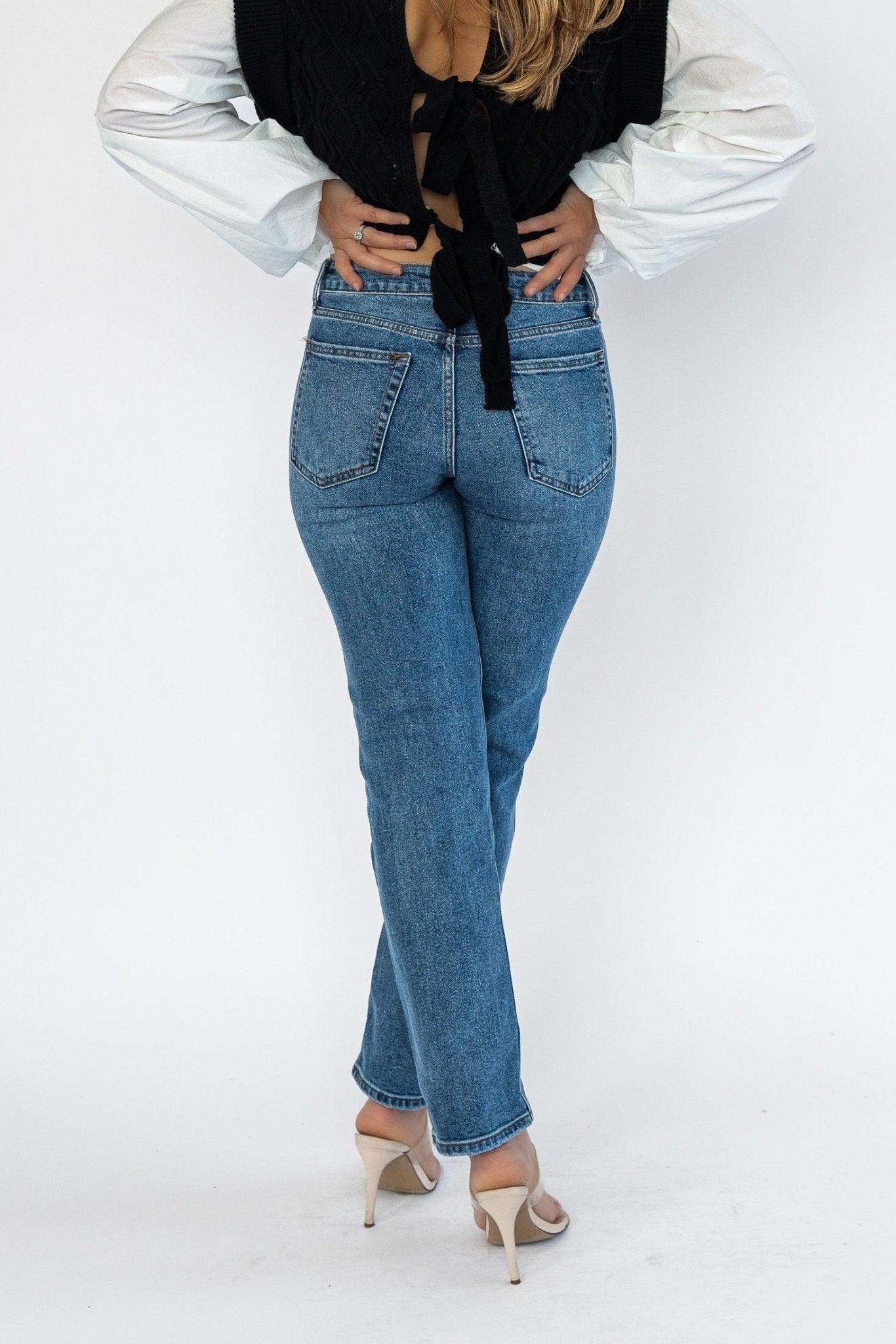 Vanessa Medium Wash Straight Denim - Final Sale - JO+CO