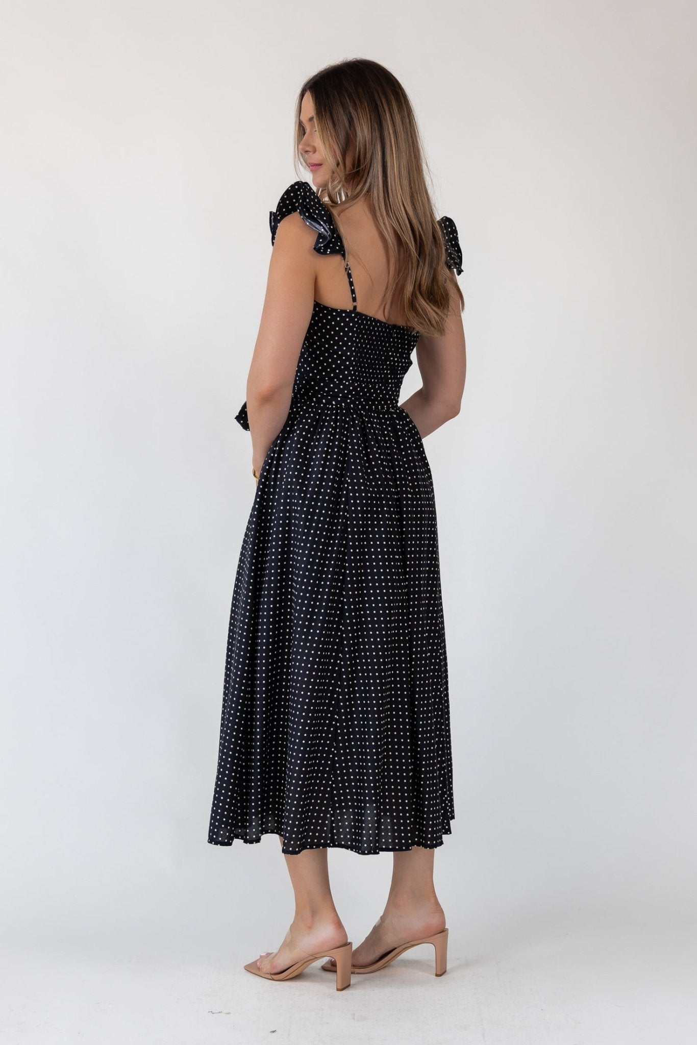Vara Black Polka Dot Dress - Final Sale - JO+CO