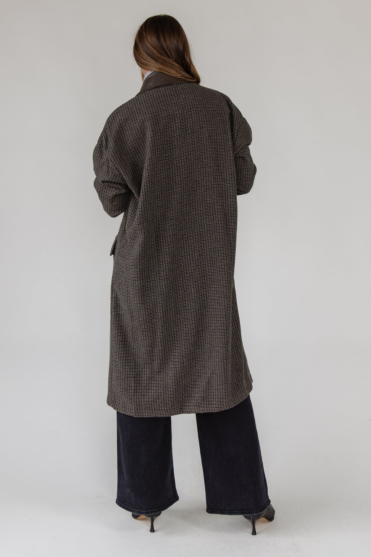 Wells Grey Check Oversized Coat - JO+CO