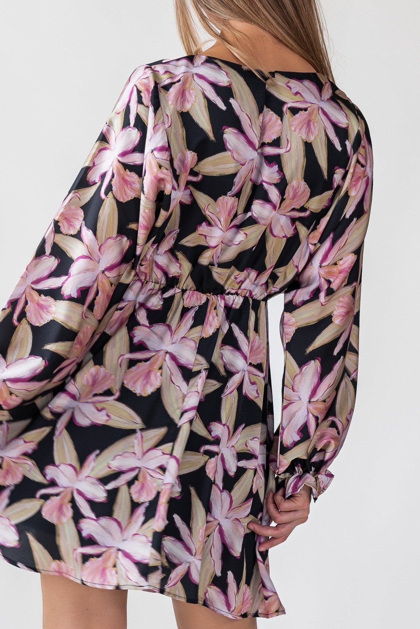 Zayla Black Floral Mini Dress - Final Sale - JO+CO