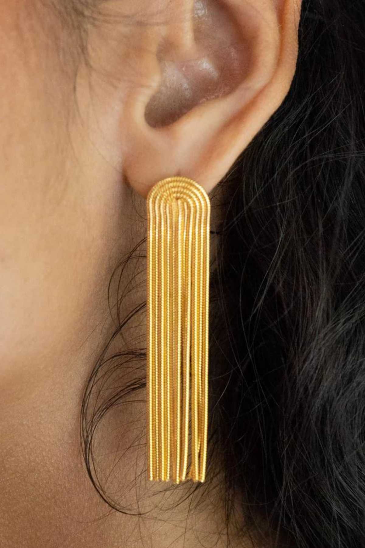 Addison Gold Statement Earring - FINAL SALE - JO+CO