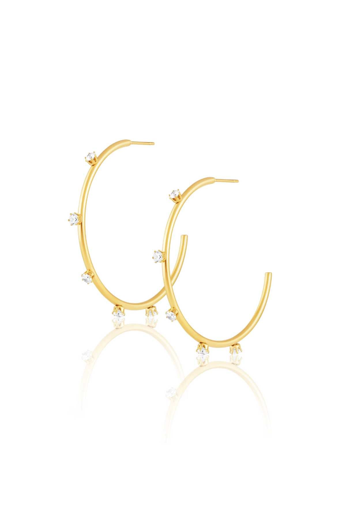 Aster Gold CZ Hoops - FINAL SALE - JO+CO