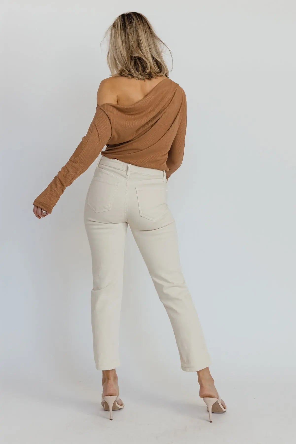 Brielle Sand Off Shoulder Bodysuit - FINAL SALE - JO+CO
