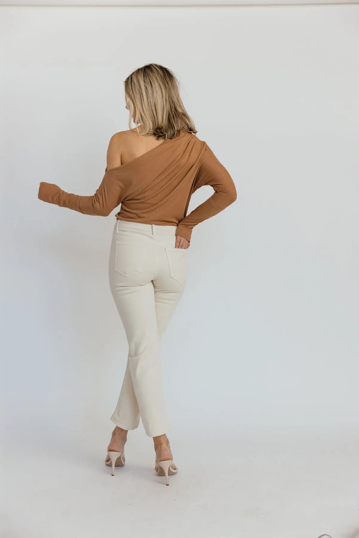 Brielle Sand Off Shoulder Bodysuit - FINAL SALE - JO+CO