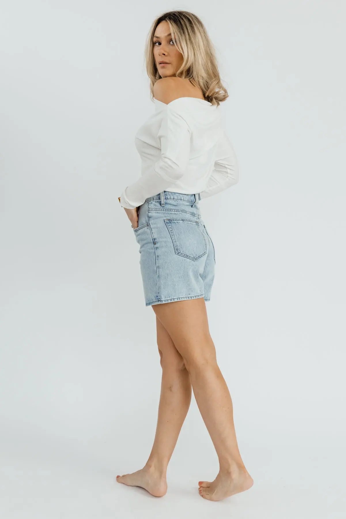 Brielle White Off Shoulder Bodysuit - FINAL SALE - JO+CO