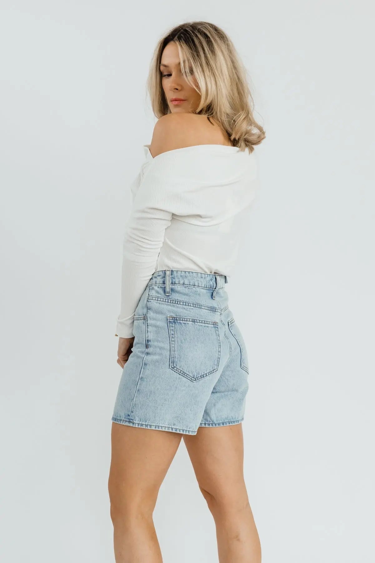 Brielle White Off Shoulder Bodysuit - FINAL SALE - JO+CO