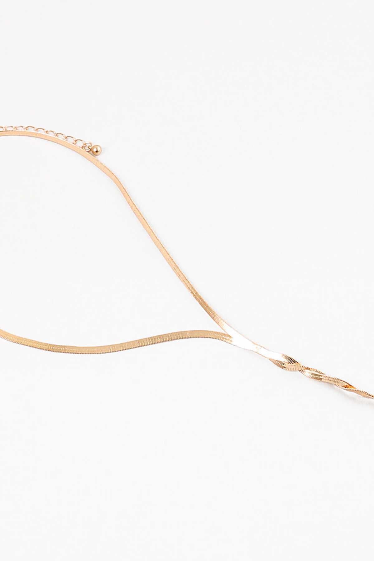 Gold Chain Knot Y-Necklace - Final Sale - JO+CO