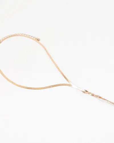Gold Chain Knot Y-Necklace - Final Sale - JO+CO