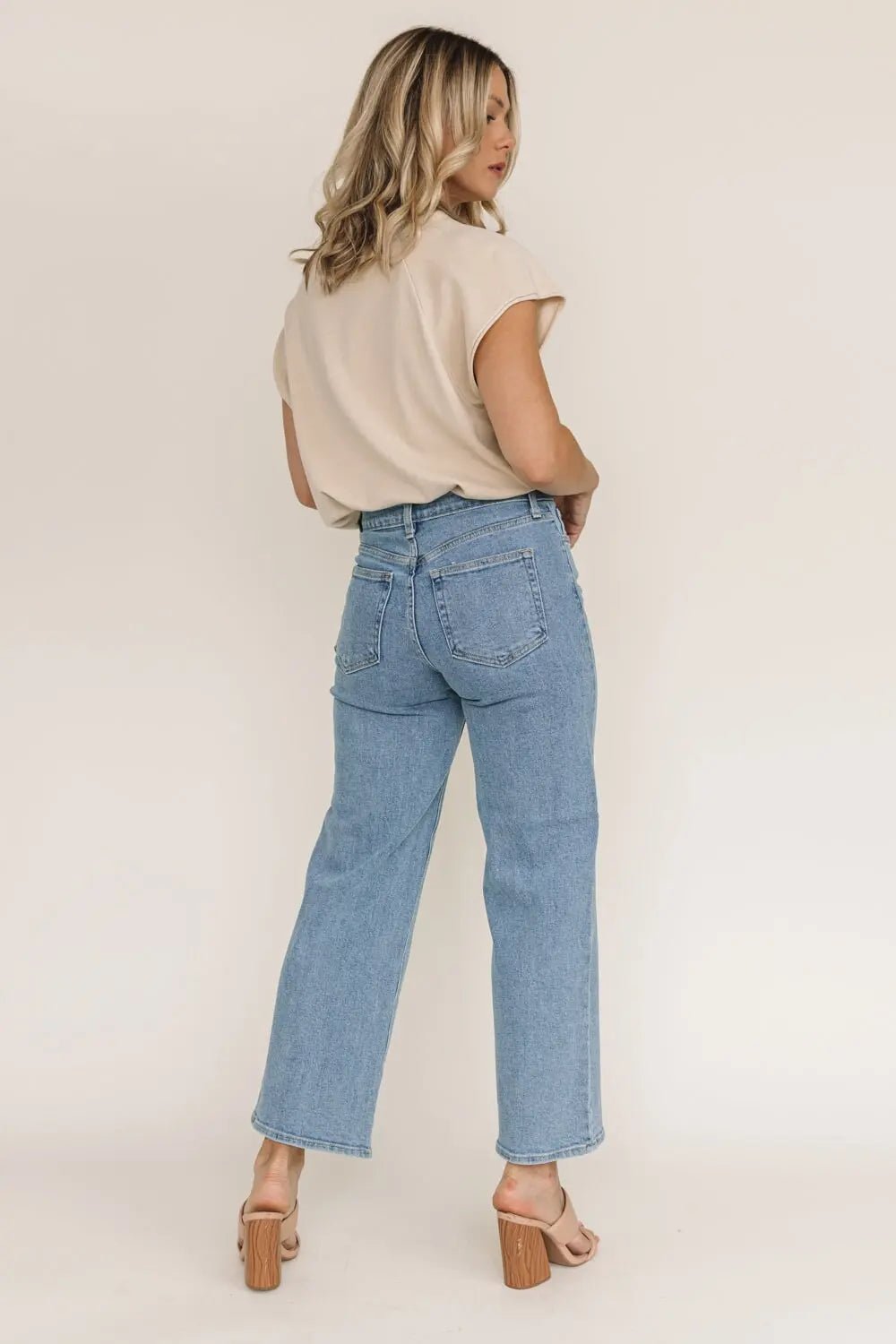 Gracie Natural Side Slit Sweater - JO+CO