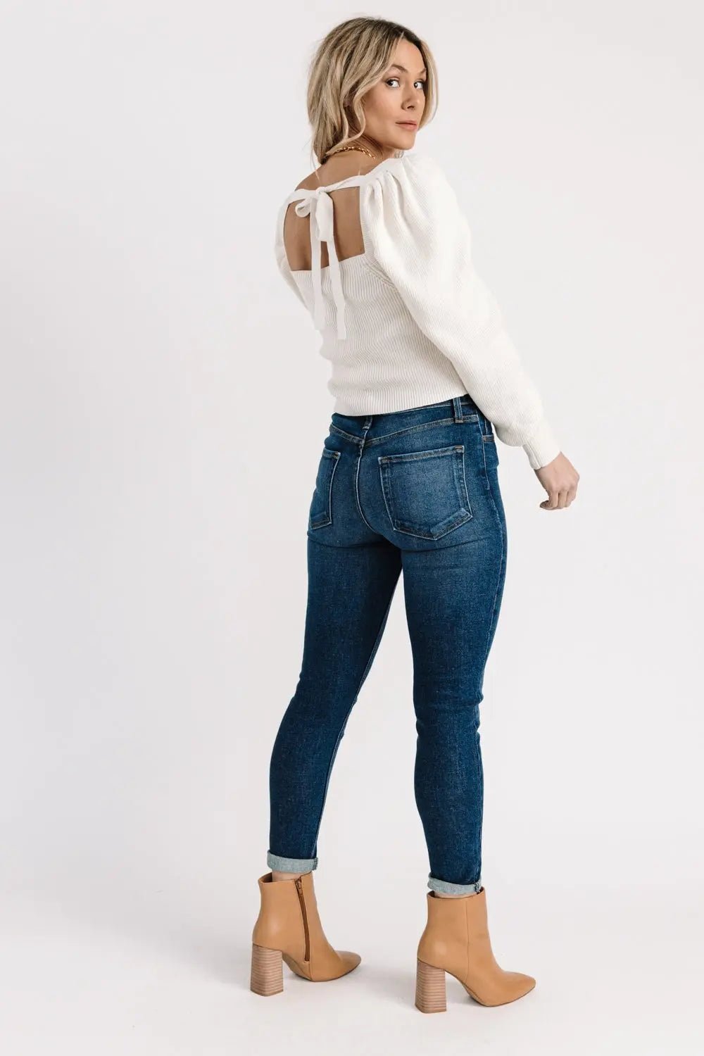 Holland White Puff Shoulder Top - FINAL SALE - JO+CO