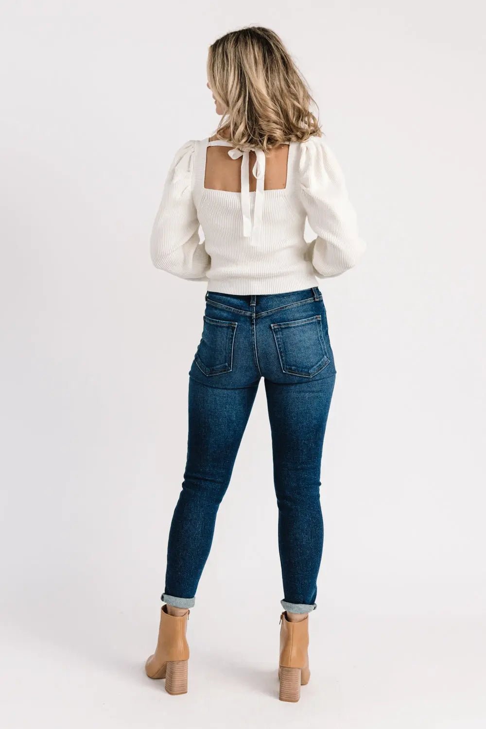Holland White Puff Shoulder Top - FINAL SALE - JO+CO