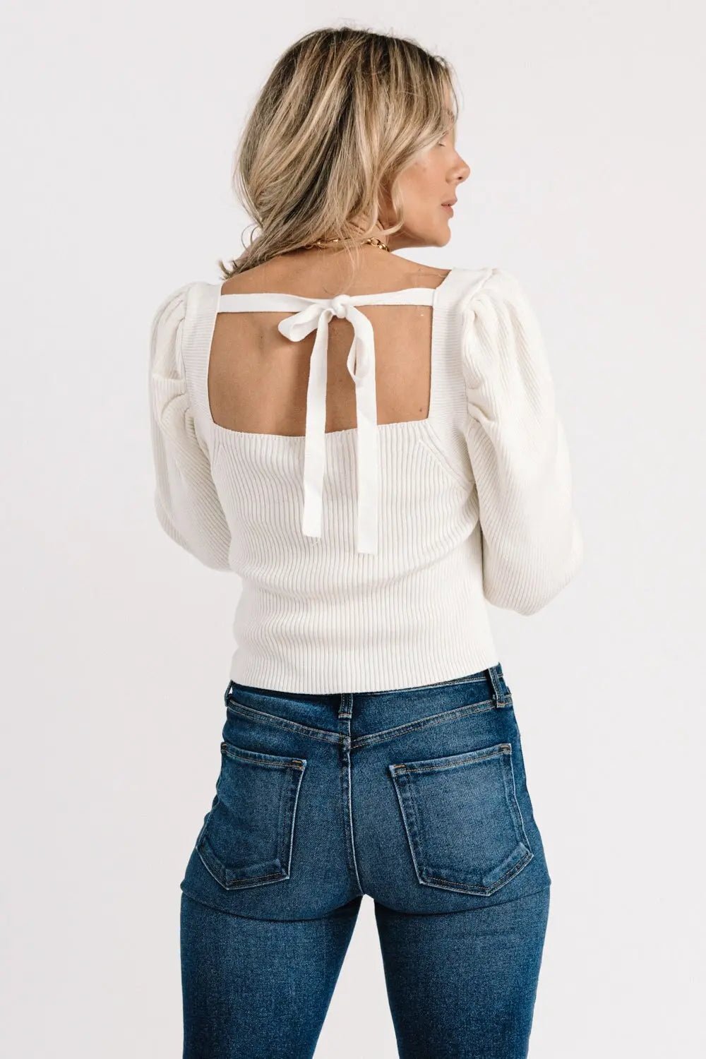 Holland White Puff Shoulder Top - FINAL SALE - JO+CO