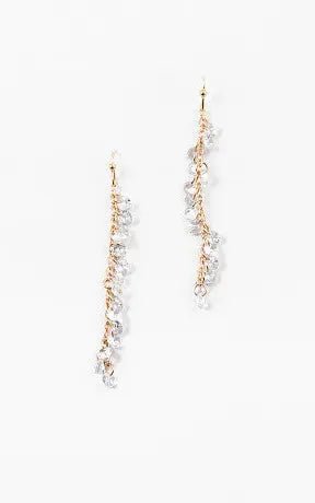 Linear Crystal Drop Earrings - Final Sale - JO+CO